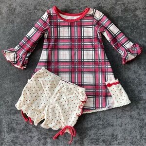 SweetHoney Plaid Nightgown and Bloomer Size 6 Months